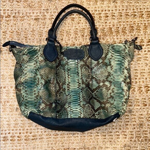 Reptile’s House Elegant Green Print Tote Bag - Picture 1 of 12